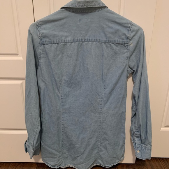 Joe Fresh Long Denim Button Up Top - Picture 2 of 2